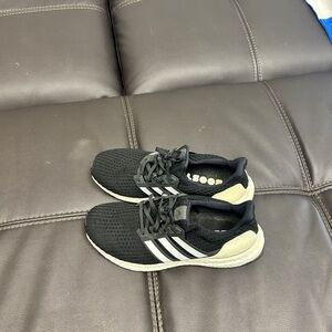 Adidas Black and White Boost Running Shoes